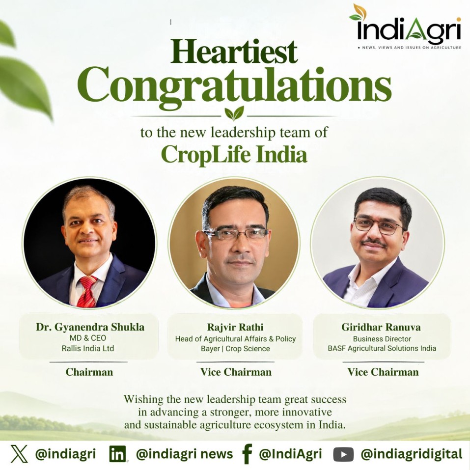 CropLife India gets new leadership, Dr Gyanendra Shukla takes charge as chairman